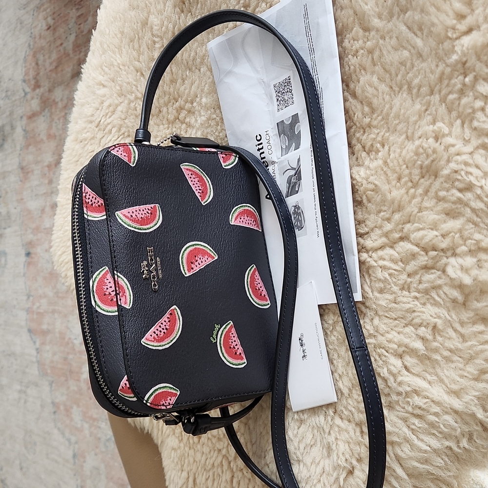 NWT Coach Watermelon Camera Style Crossbody Bag